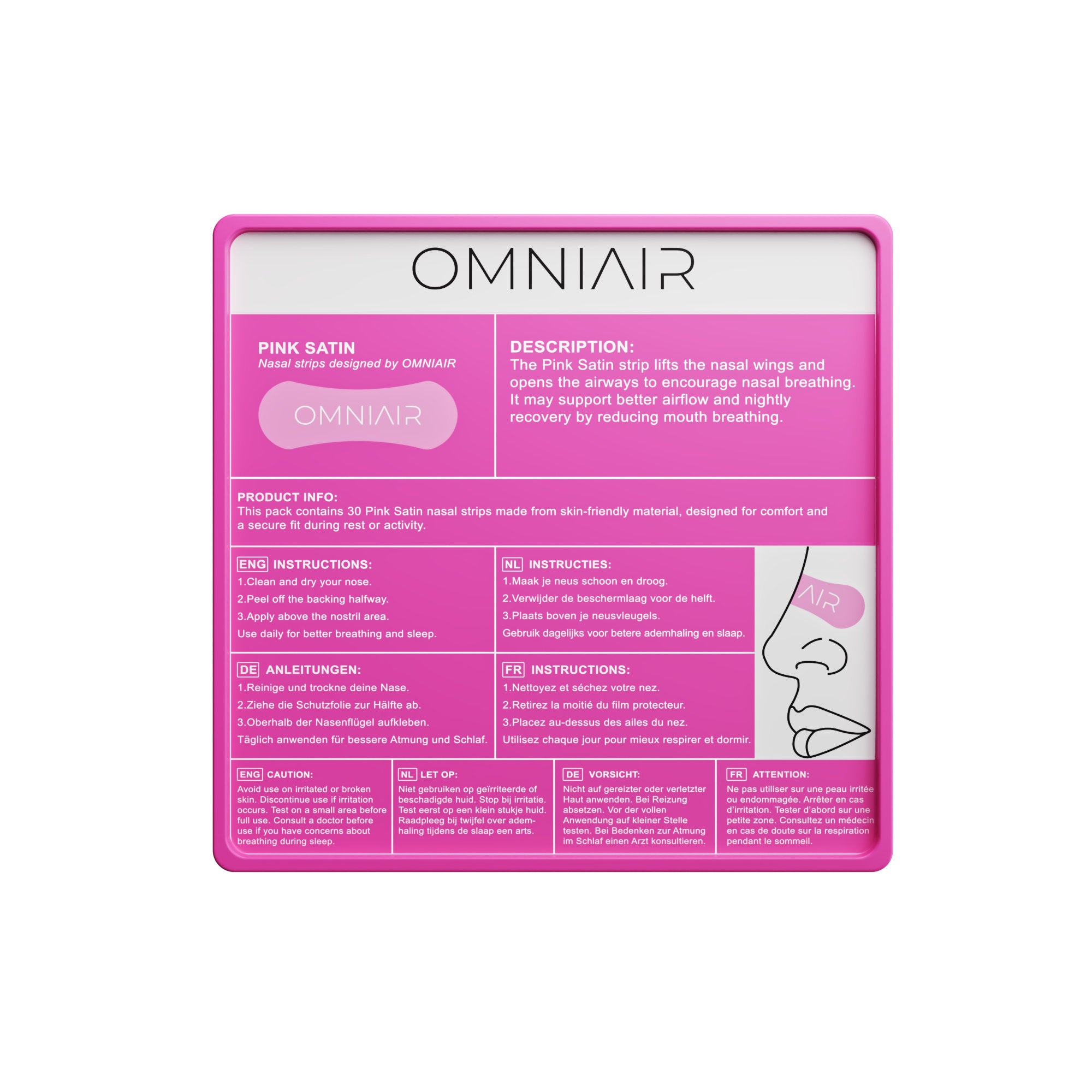 Pink Satin Nasal strips