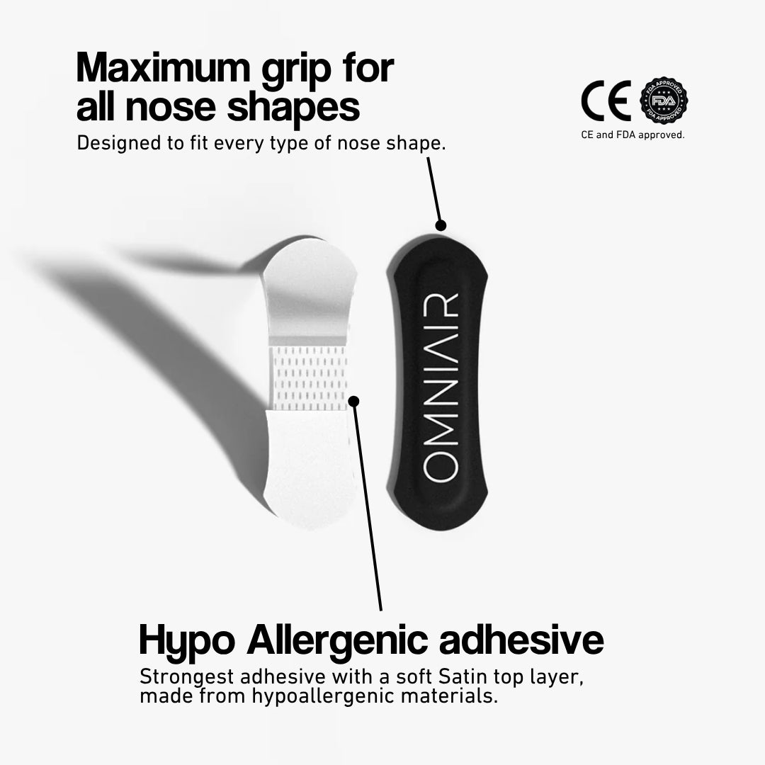 Black Satin Nasal Strips - Omniair